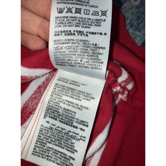 Superdry Red White Cote Stripe Text T-shirt g60109mt Small Women’s Ladies Top - Picture 6 of 6